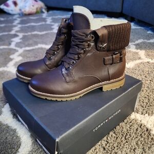 Womens Tommy Hilfiger Cuffed Boots